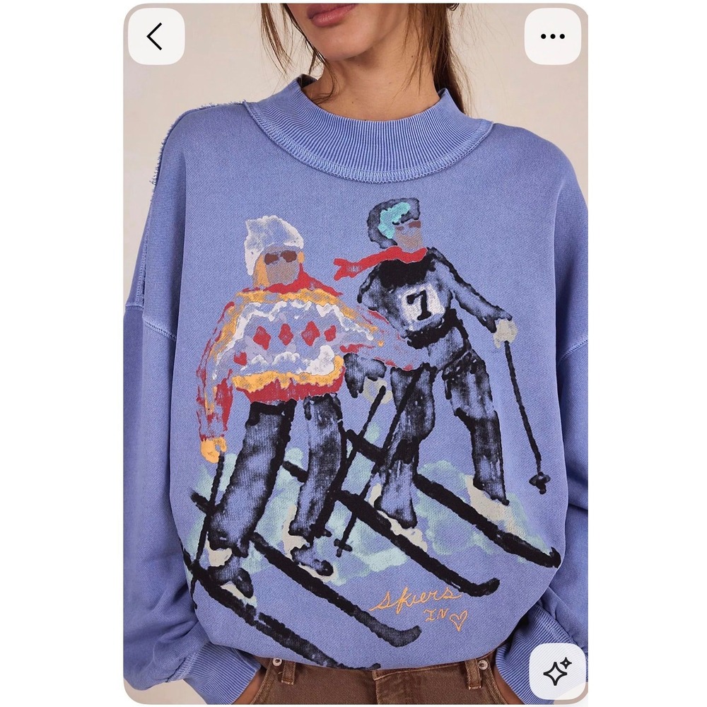 175. NWOT Free People We The Free Graphic Palm Springs Pullover